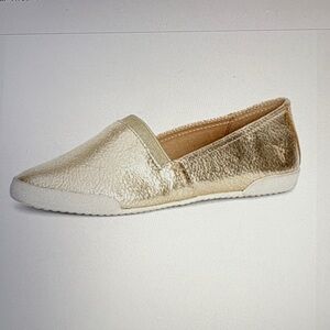 Frye Melanie Gold Leather Slip In Shoes 8